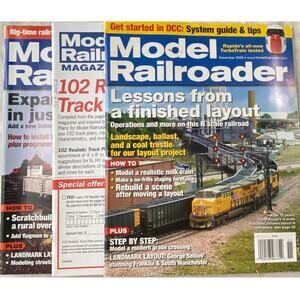 Lot 3 Model Railroader Sept Oct Nov 2008 Magazine Collect Train Layout Scenery
